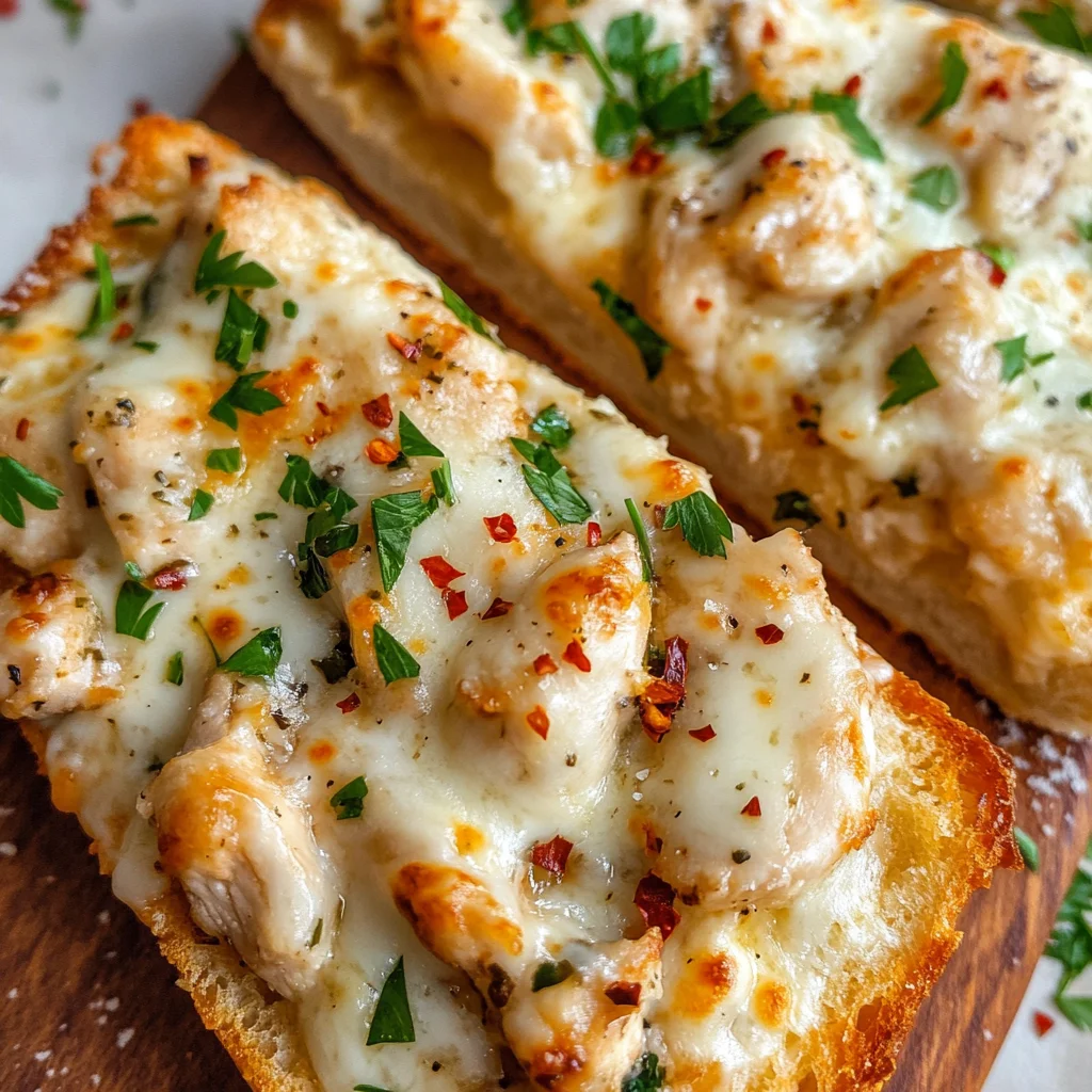The Viral Chicken Alfredo Garlic Bread I'm Obsessed With