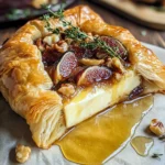 Baked Brie in Puff Pastry with Honey and Fig
