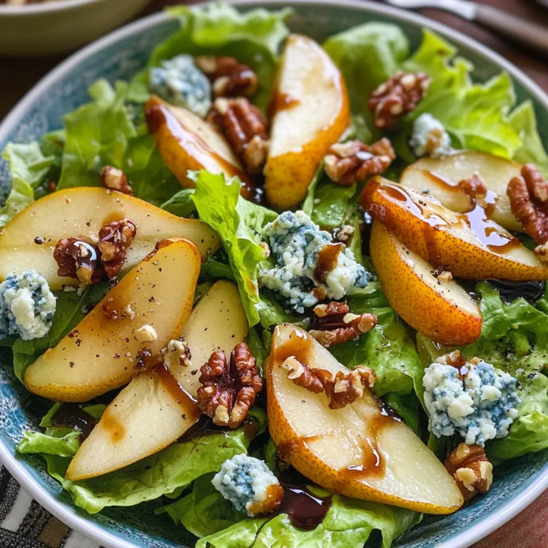 Caramelized Pear and Blue Cheese Salad: A Sweet and Savory Delight
