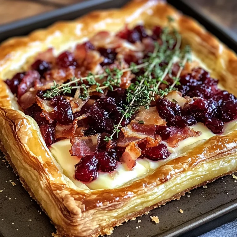 Cranberry Brie Tart with Pancetta & Thyme