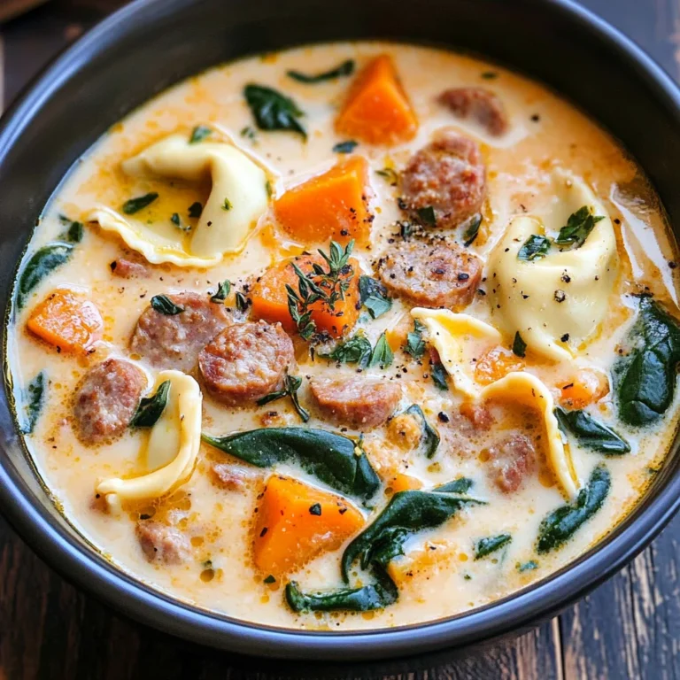 Creamy Sausage Tortellini Soup