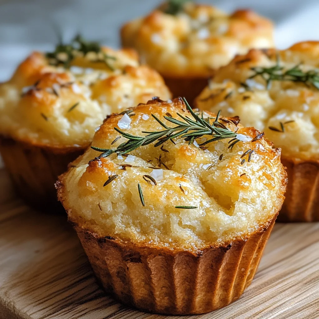 Easy Garlic Rosemary Focaccia Muffins