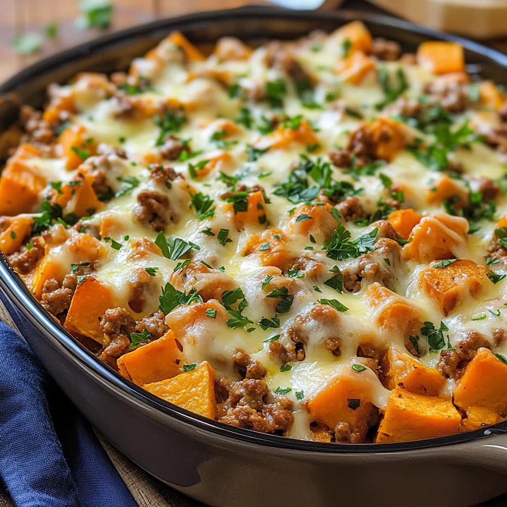 Ground Turkey Sweet Potato Bake Recipe