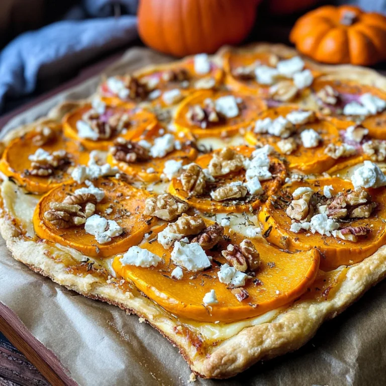 Kürbis-Flammkuchen mit Feta