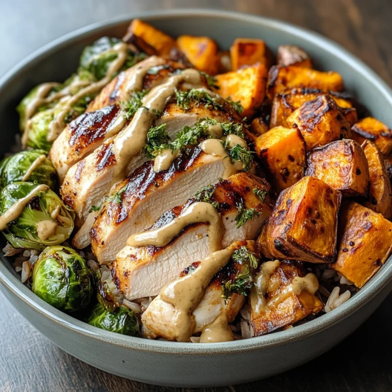 Maple Dijon Chicken & Roasted Sweet Potato Bowls