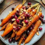 Maple roasted carrots with cranberries