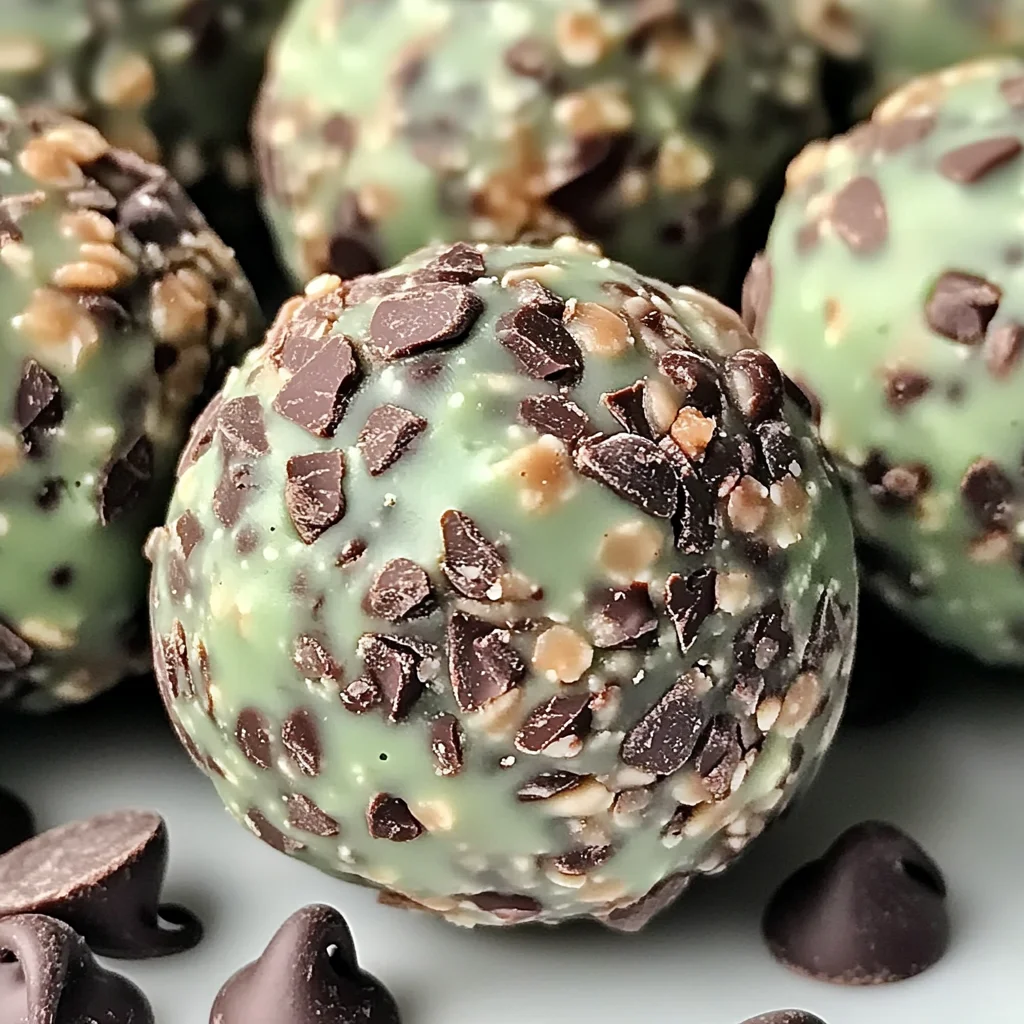 Mint Chocolate Chip Protein Balls