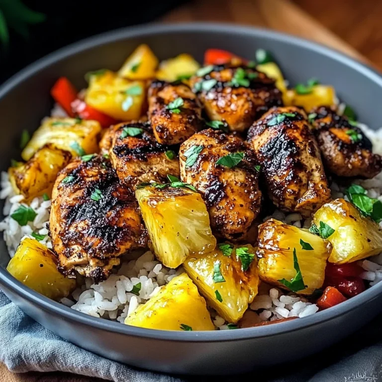 One Pan Caribbean Jerk Chicken with Pineapple-Coconut Rice Recipe