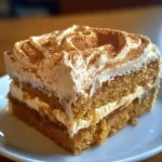 Pumpkin Spice Gooey Cake with Cream Cheese Frosting