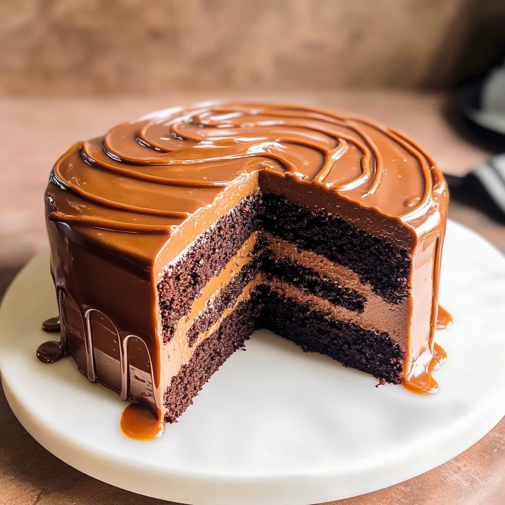 SALTED CARAMEL CHOCOLATE FUDGE CAKE RECIPE