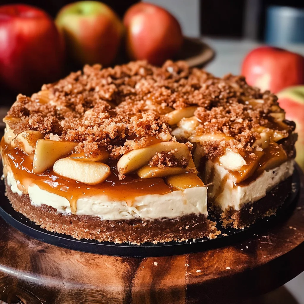 Salted Caramel Apple Pie Cheesecake