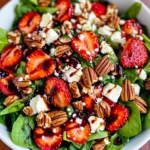 Spinach Strawberry Salad with Pecans