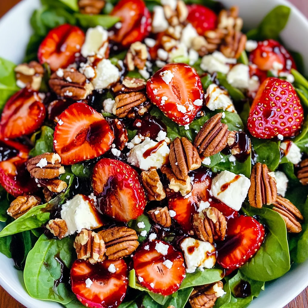 Spinach Strawberry Salad with Pecans